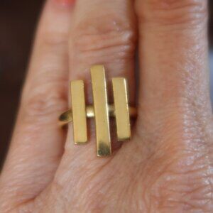 Pamela Love Axis ring in gold brass size 6